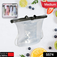 Reusable Silicone Food Bag â€“ Leakproof, Flat Bottom, BPA-Free, Microwave & Dishwasher Safe