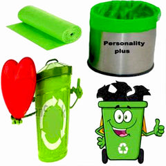 Close-up of biodegradable garbage bag material