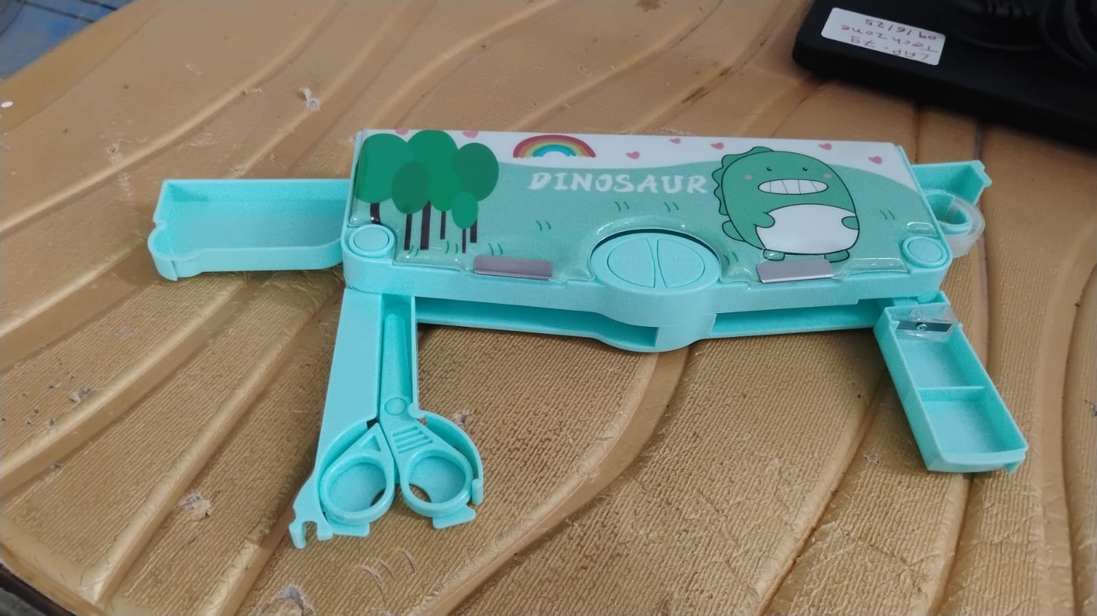 Kids pencil box displayed from top angle