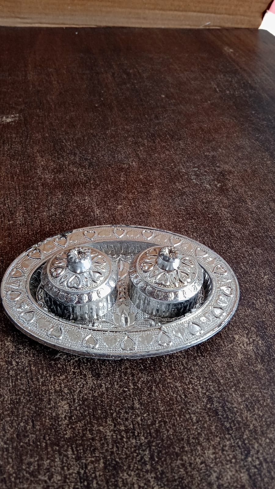 Oval puja thali mix design