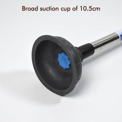 Drain unblocker pump showing ergonomic handle and base