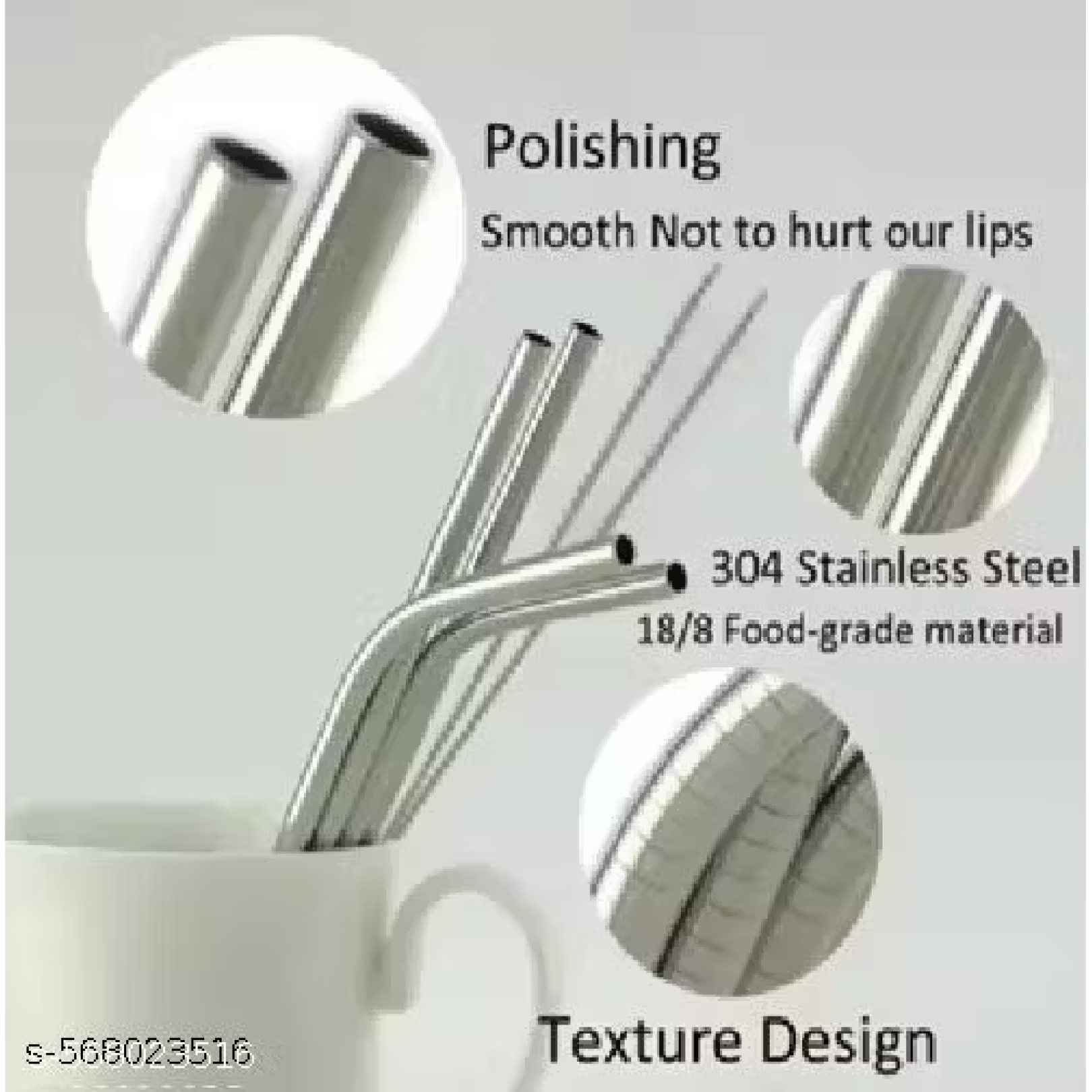 Stainless steel straws with cleaning brush in hand