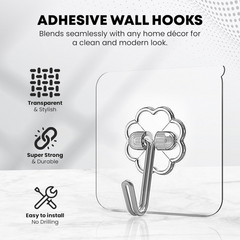 Diagram showing dimensions of stainless steel adhesive wall hook