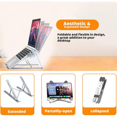 DeoDap Metal Portable Laptop Stand - scale and size reference
