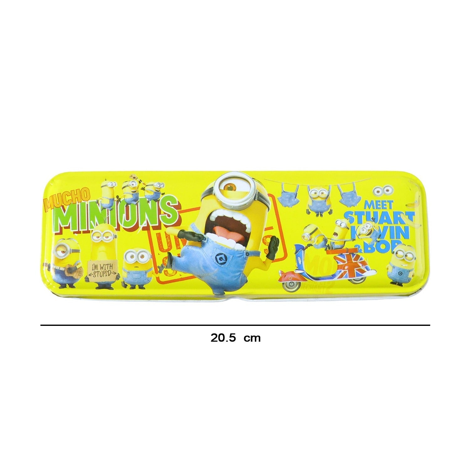 Cartoon -Themed Metal Pencil Box with Cute Design (1 Pc, Mix Design)