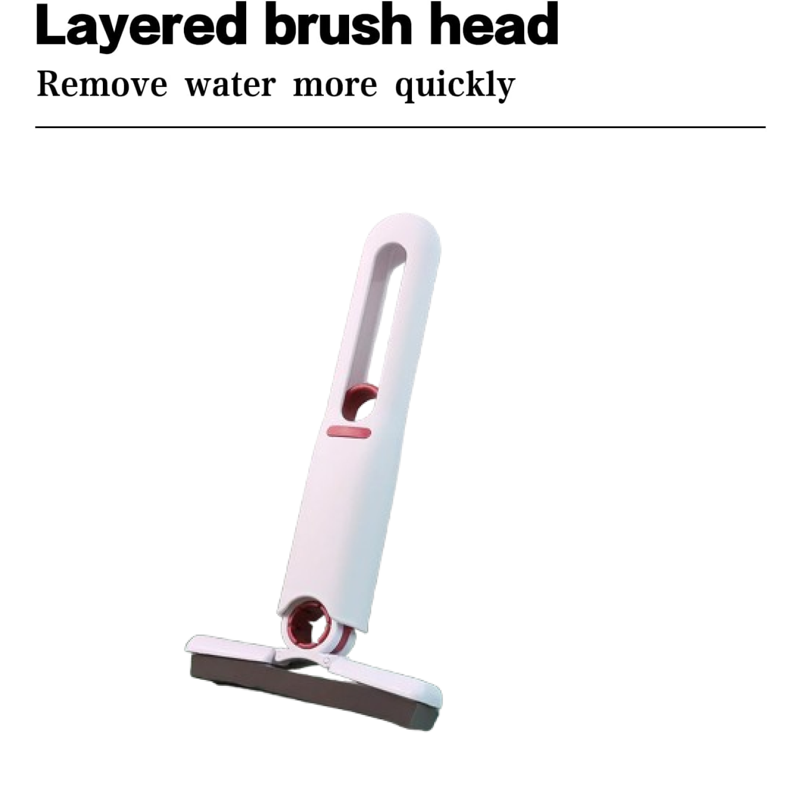 Ergonomic long handle of silicone wiper