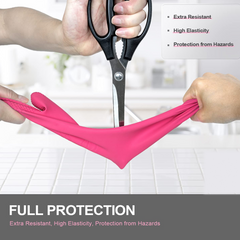 Close-up of silicone scrubber gloves palm surface