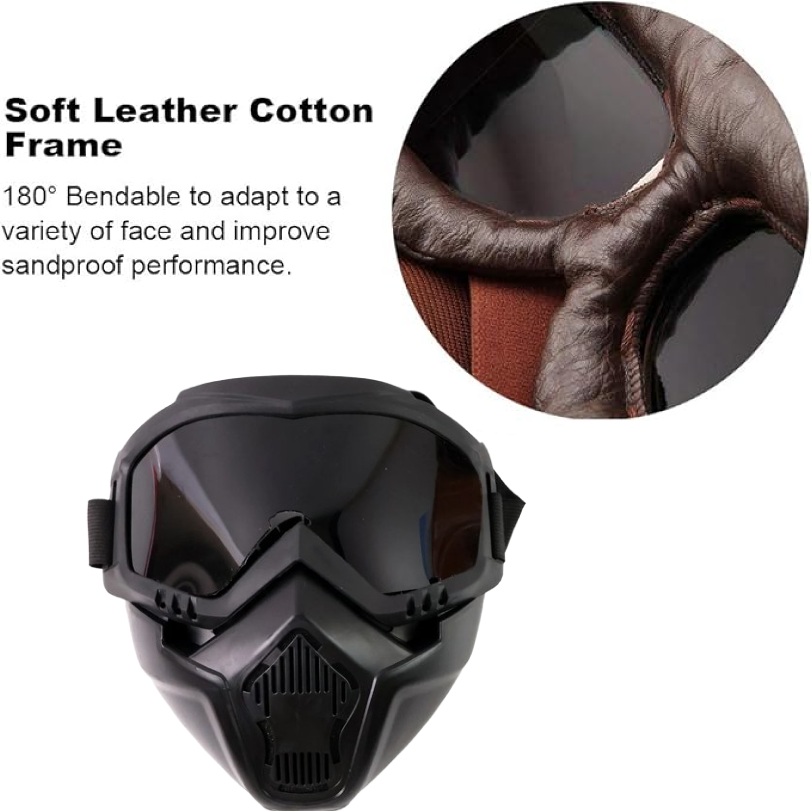 Windproof and UV protection polycarbonate lens motorcycle goggles