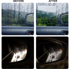 DeoDap Anti-Fog Anti-Scratch Rearview Mirror Film HD - scale and size reference