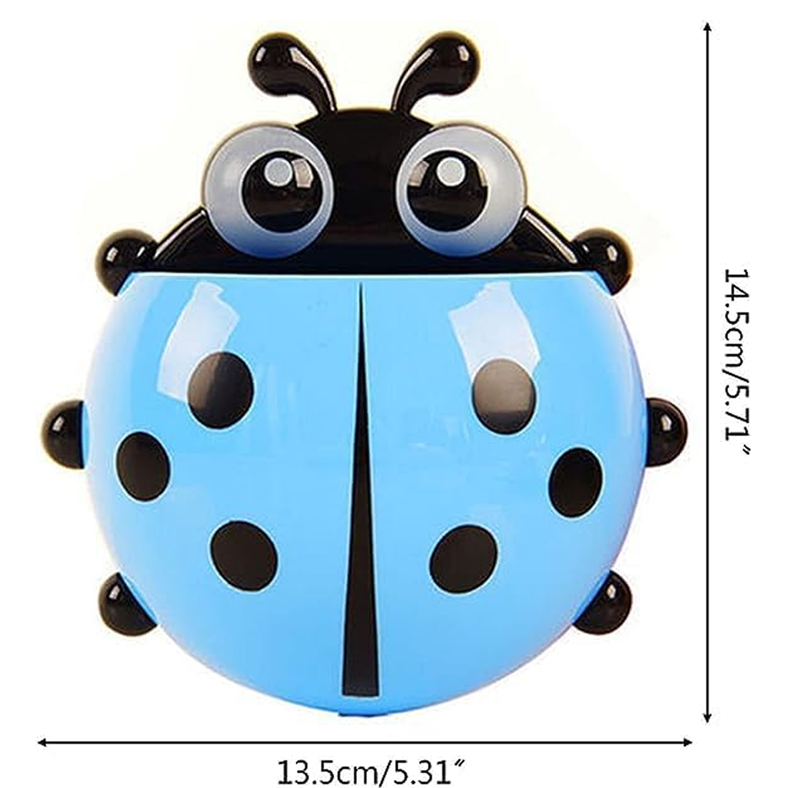 Ladybug toothbrush holder side view