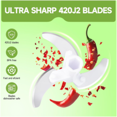 Manual food chopper parts and blades diagram