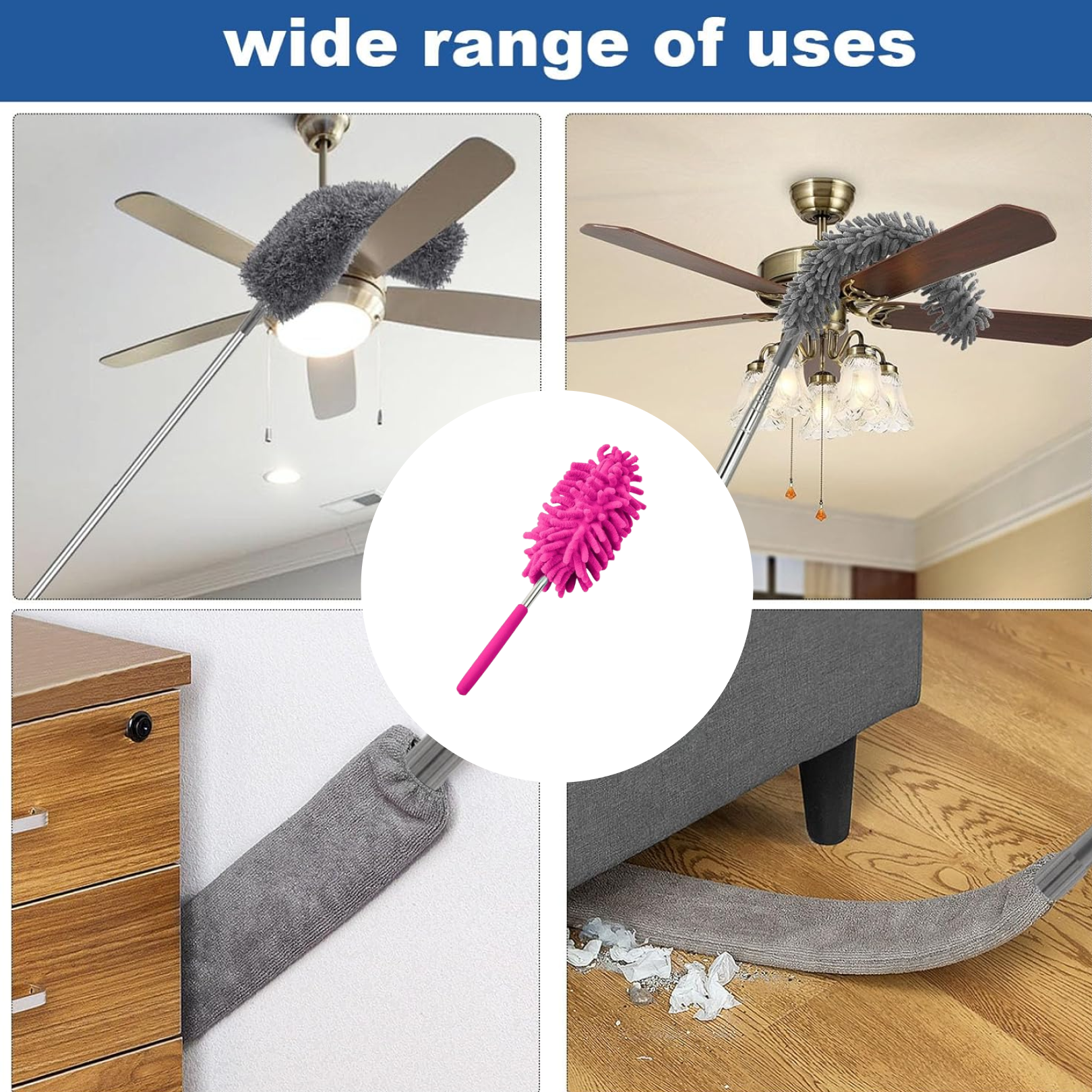 Cleaning microfiber duster components