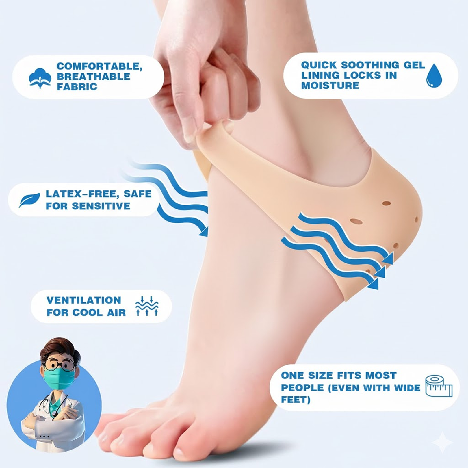 Heel sock design details