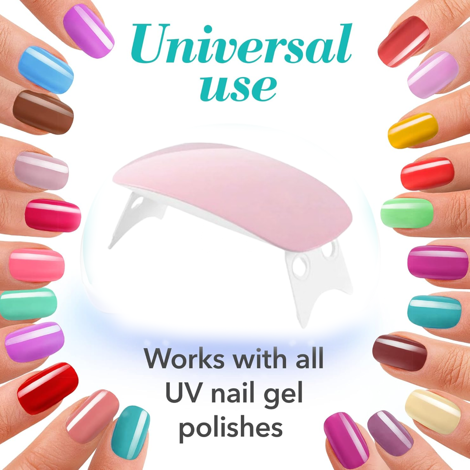 Portable nail dryer connected via USB cable
