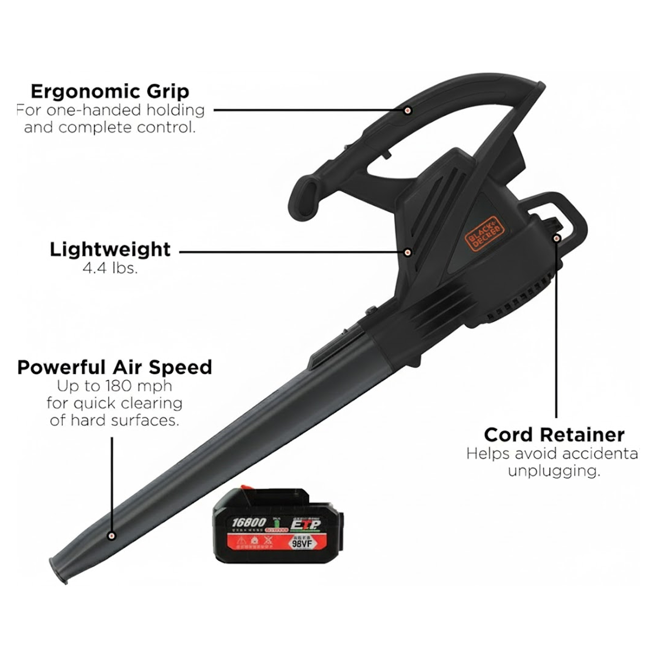 Lock-on switch feature for continuous blower use