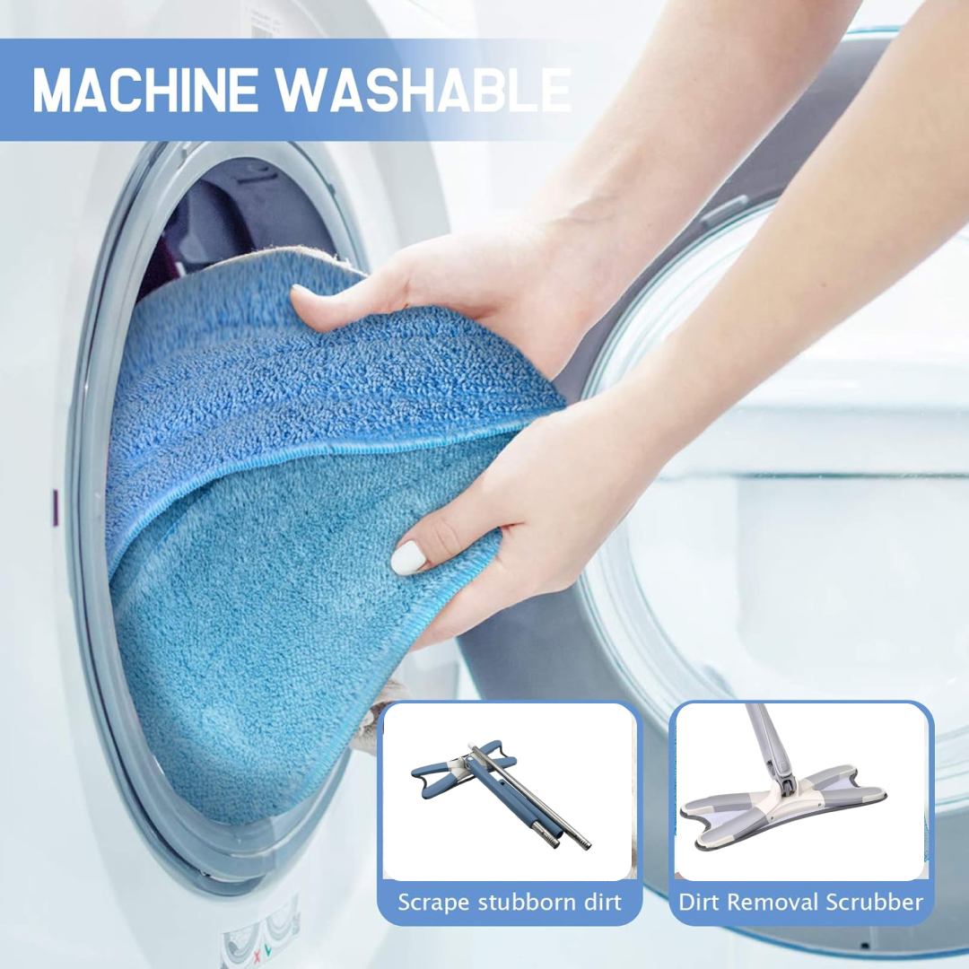 Detachable 360Â° rotating mop for versatile cleaning