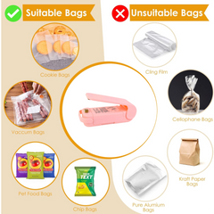 Mini Plastic Bag Sealer size and scale comparison