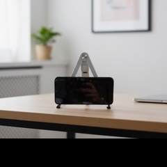 Tablet stand scaffold folded compact