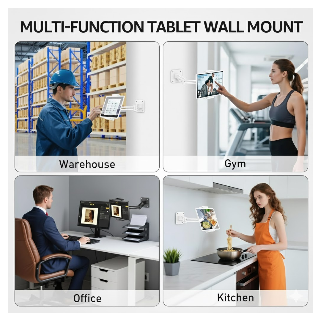 Tablet stand scaffold in use with mobile device