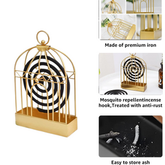 Mosquito coil securely placed on the vintage style holder