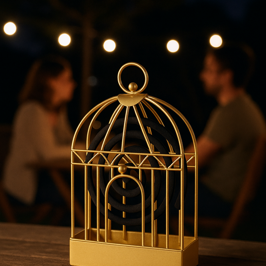 Decorative mosquito coil stand used in home environment