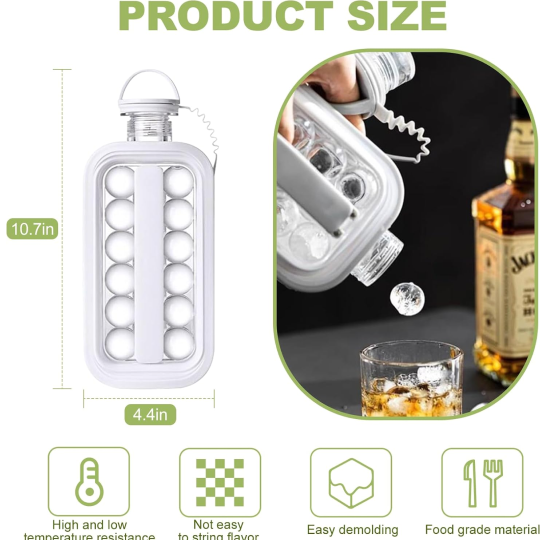 Side view of foldable ice tray