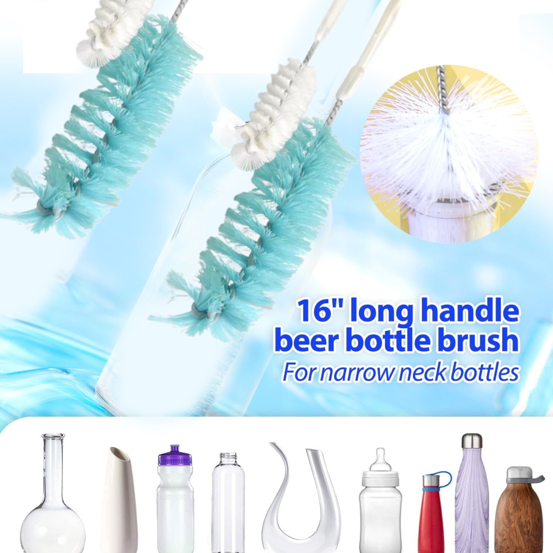 Bottle brush hook for convenient storage