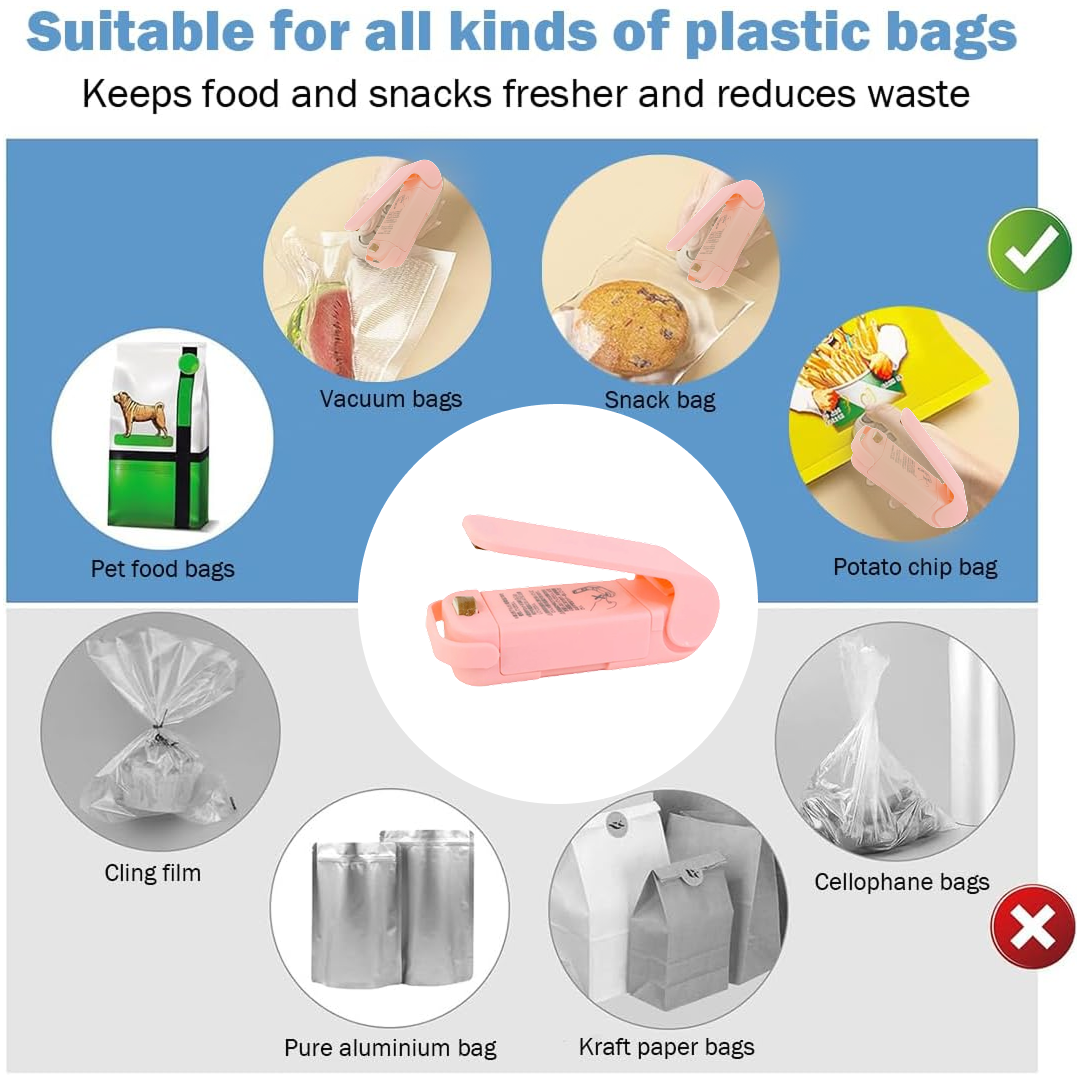 Close-up of Mini Plastic Bag Sealer key features