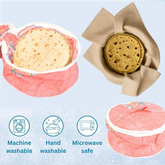 Hot Chapatti washable cotton cloth casserole box front view