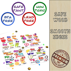 Alphabet learning puzzle pieces illustration
