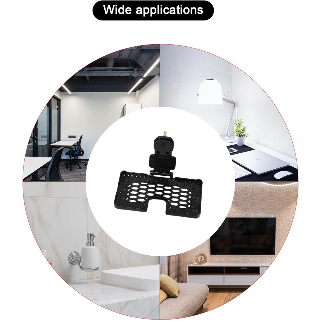 Foldable black wall holder stand for smartphones & power banks