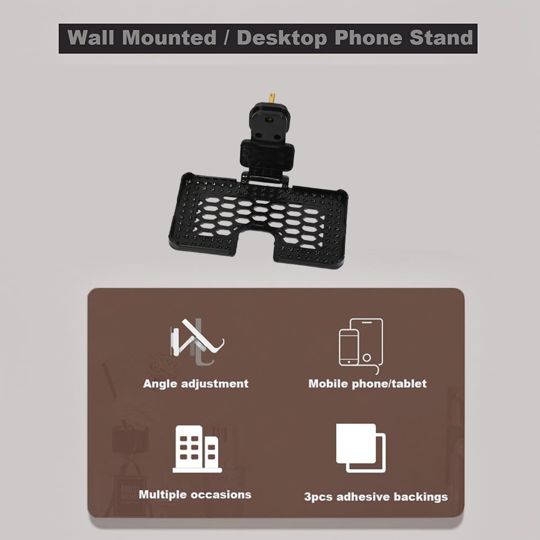 Close-up of wall holder stand showing ventilation slots
