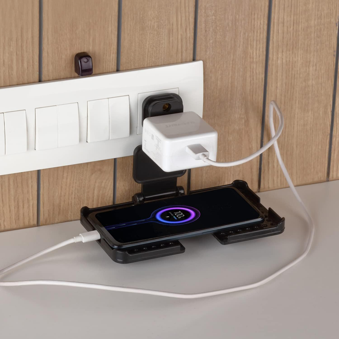 Compact design of black wall holder stand for charging