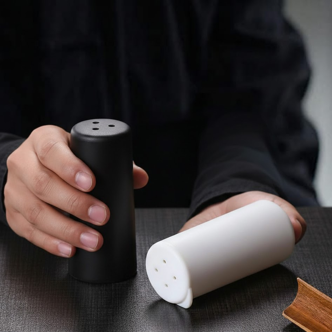 Modular spoon and salt dispenser design details