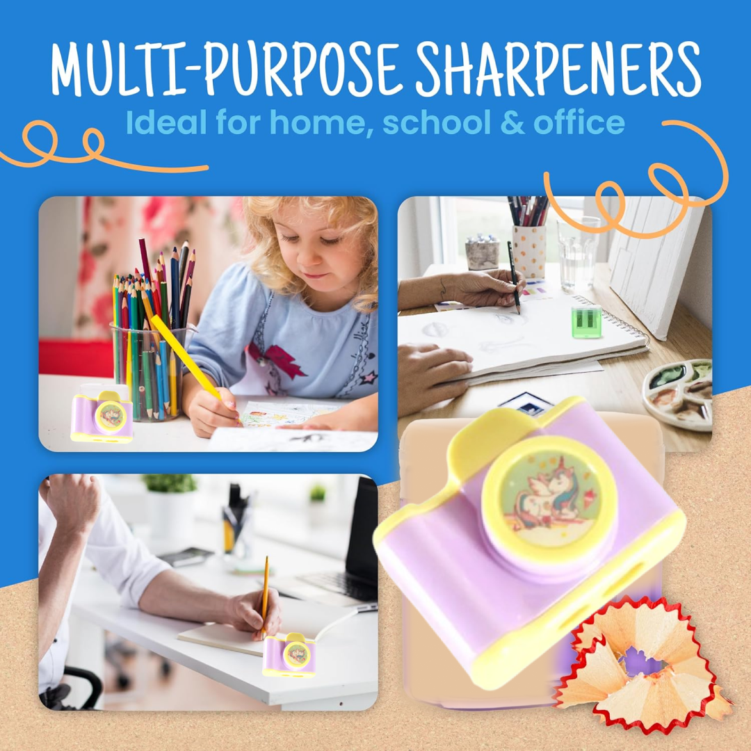 Camera Shape Pencil Sharpener â€“ Stylish Lightweight Sharpener for Kids & Office