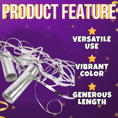 Silver Decorative Balloon Ribbon Display