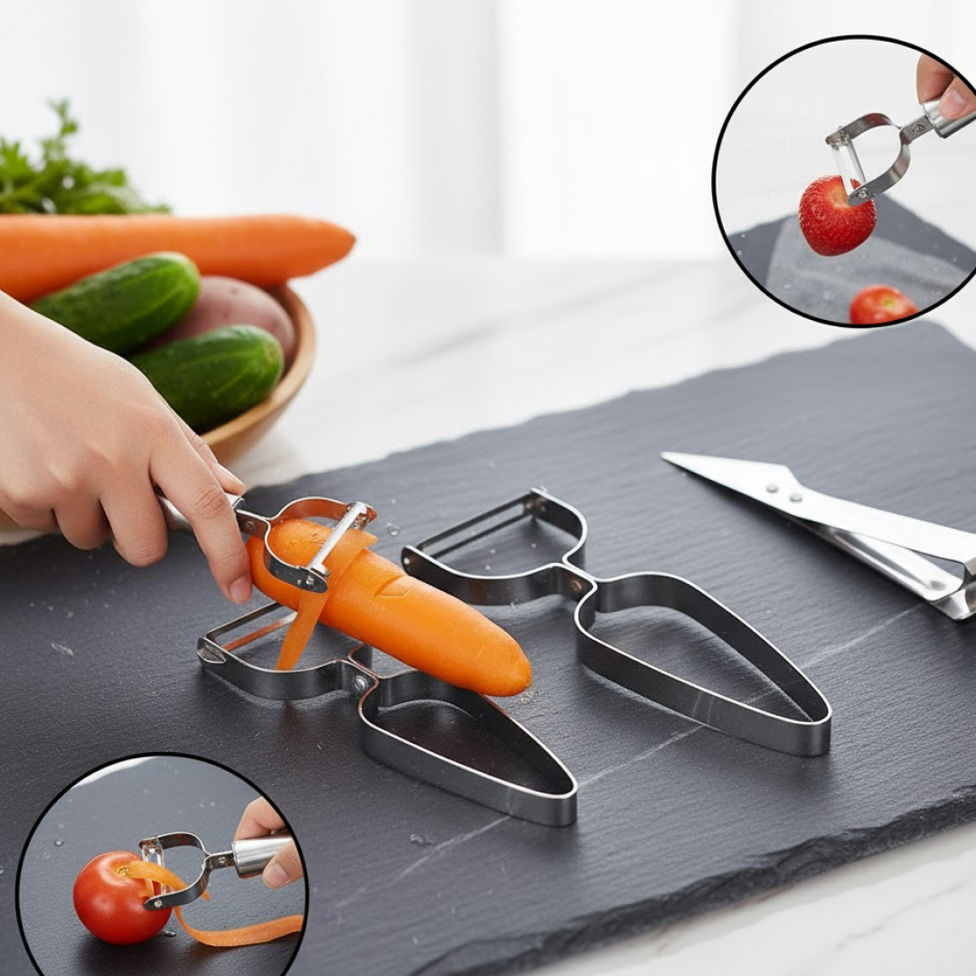 Grater attachment for vegetable peeling set