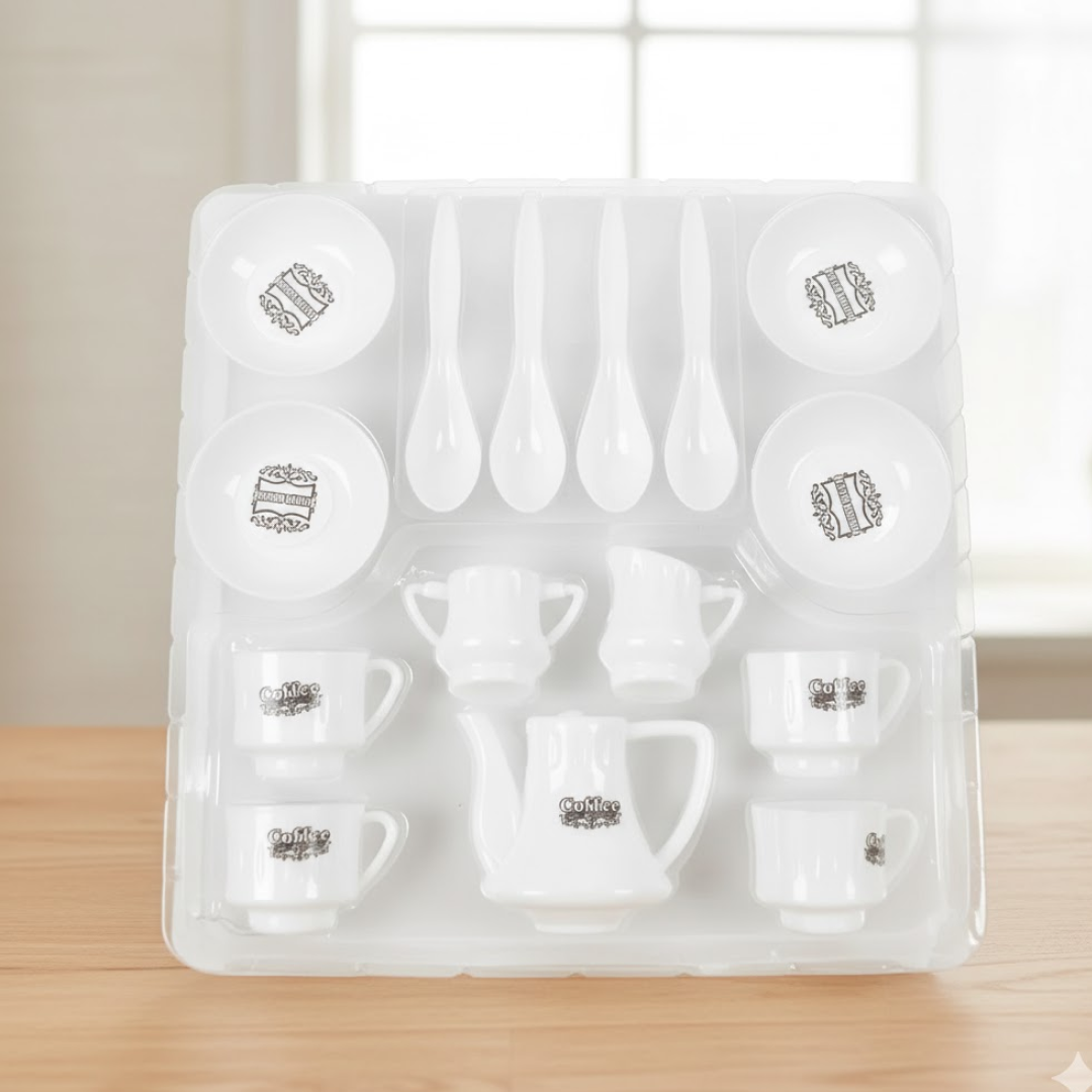 Miniature plastic tea cups & saucers from the kids' play set