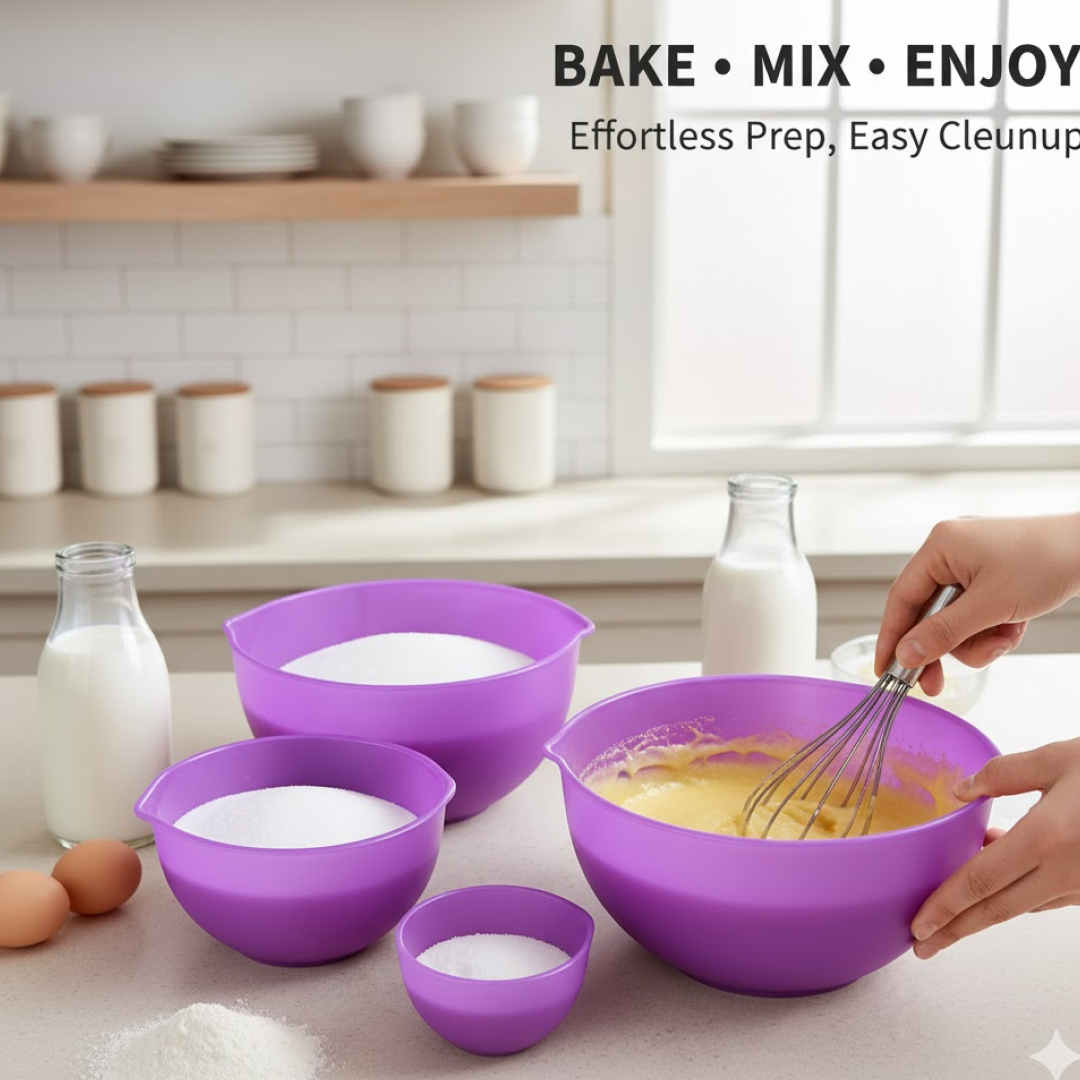 Side view of Apex mix and measure bowls
