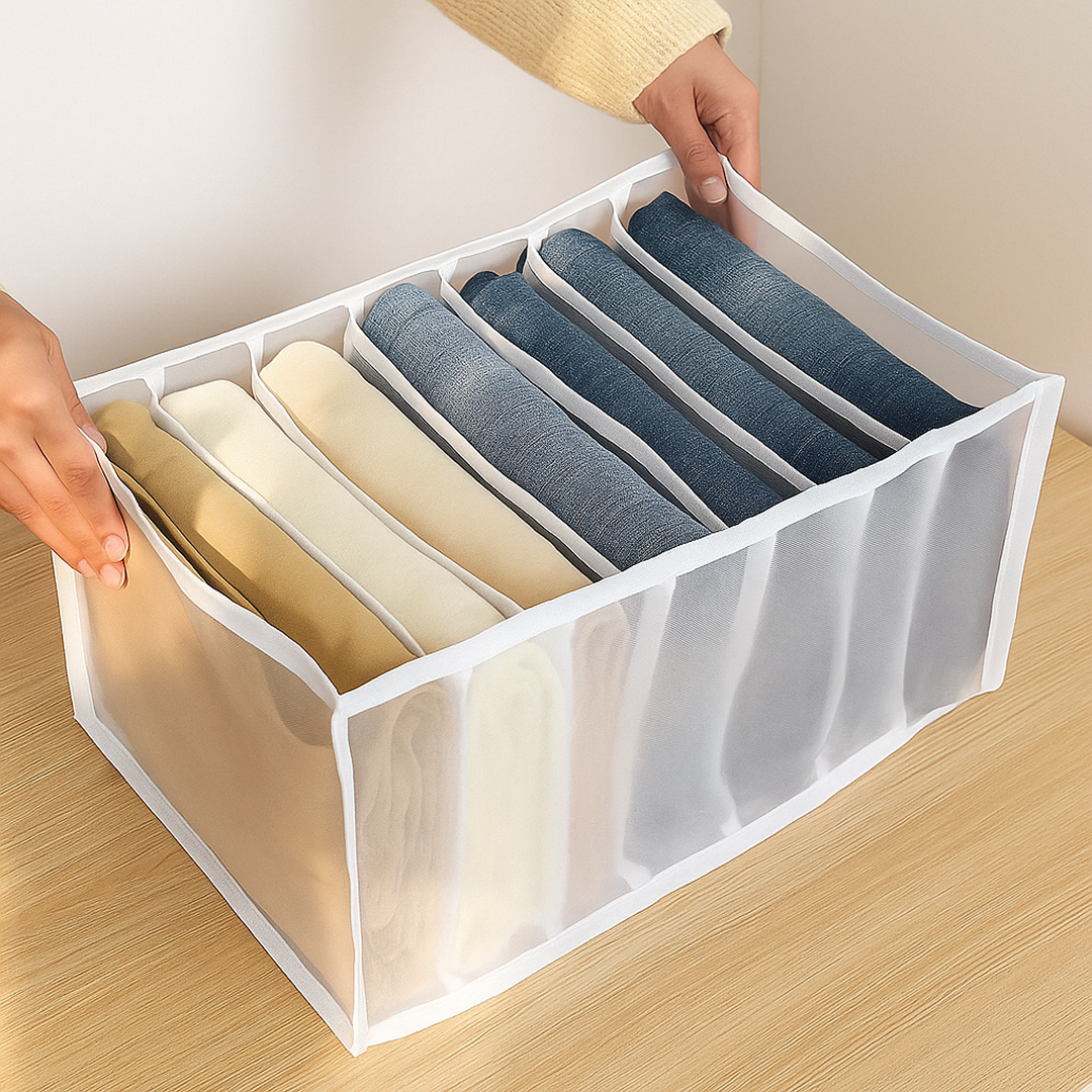 Organivo 7 grid clothes organizer for efficient closet organization