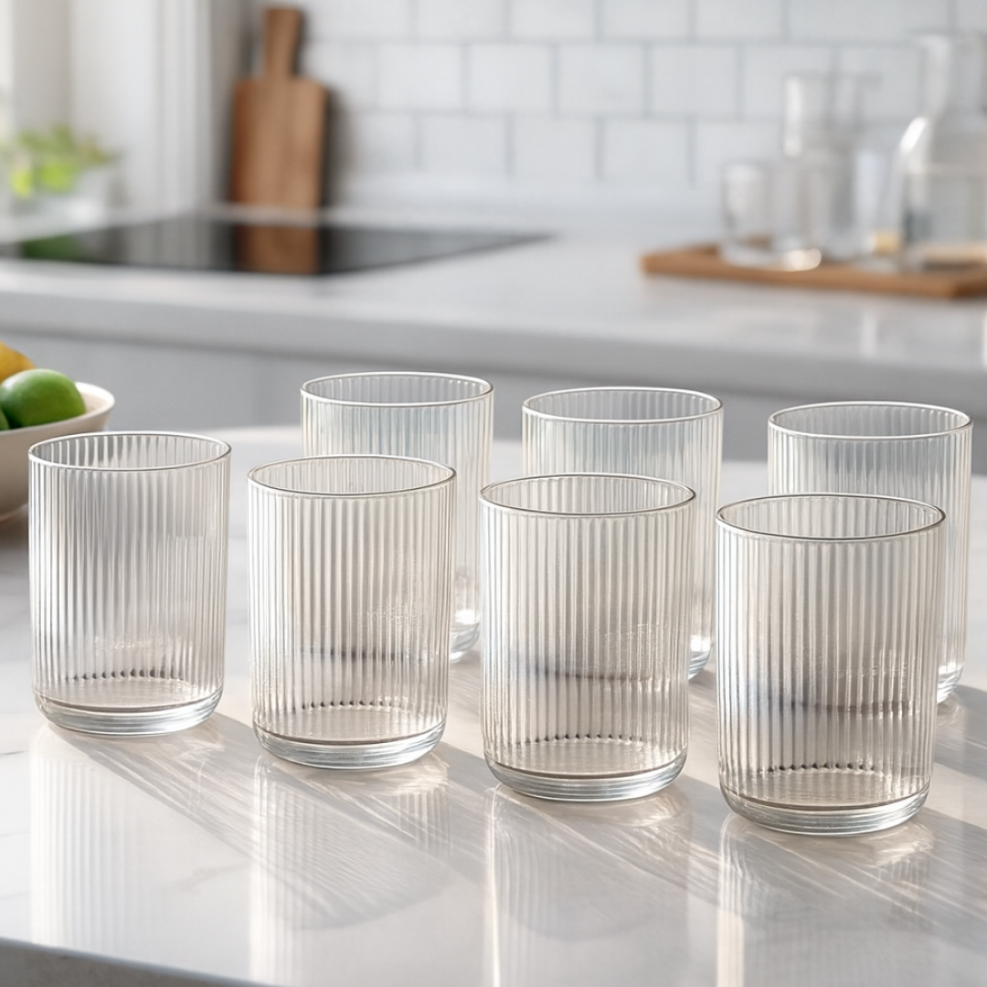 Supermom Casa plastic glass set showing durability