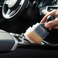 Mini soft bristle car cleaning brush front view
