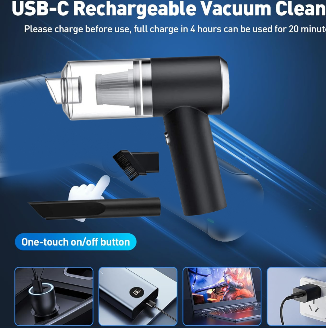 Handheld vacuum cleaner with crevice tool attachment