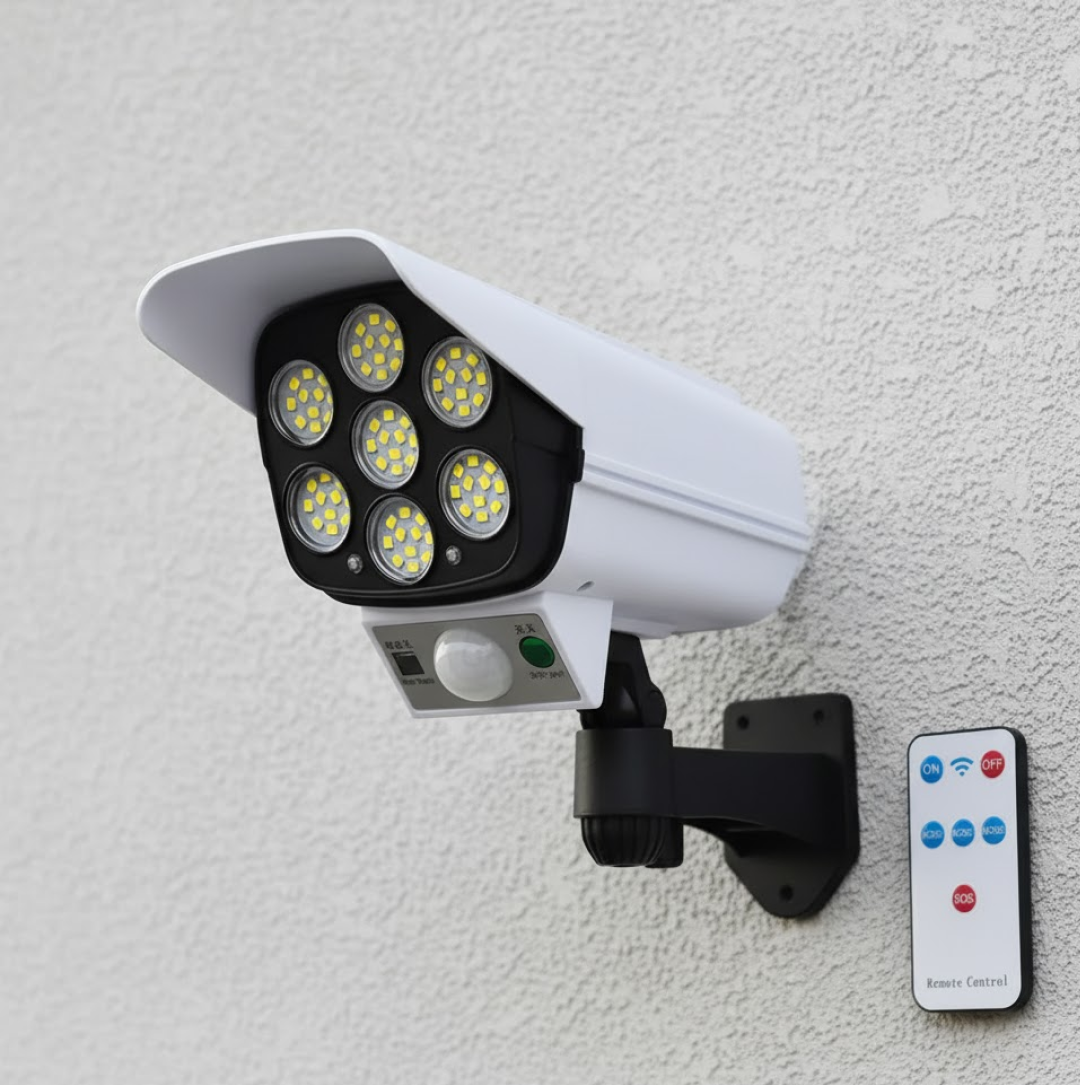Solar Outdoor Motion Sensor Dummy Security Camera Light