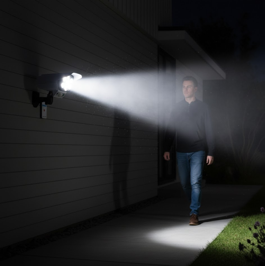Solar Outdoor Motion Sensor Dummy Security Camera Light