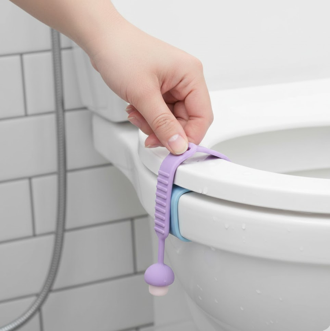 Silicone toilet seat lifter band component details