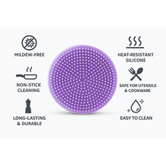 Silicone scrubber cleaning glassware without scratching