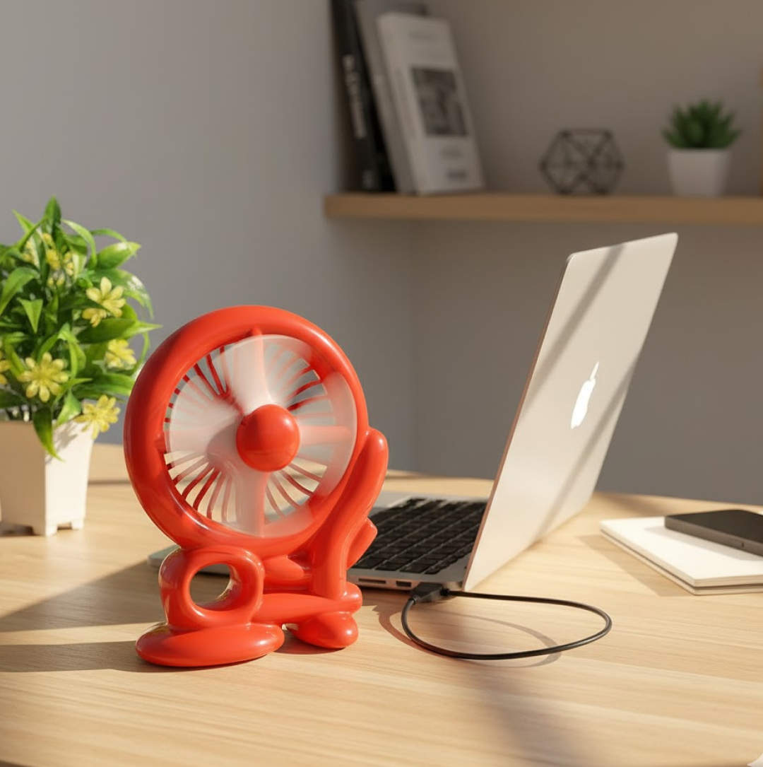 Small desktop USB fan