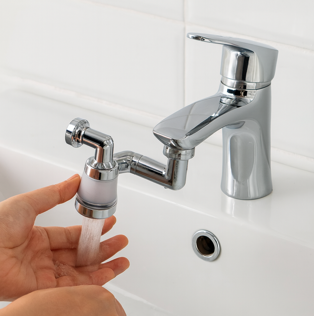 Faucet head splash filter use