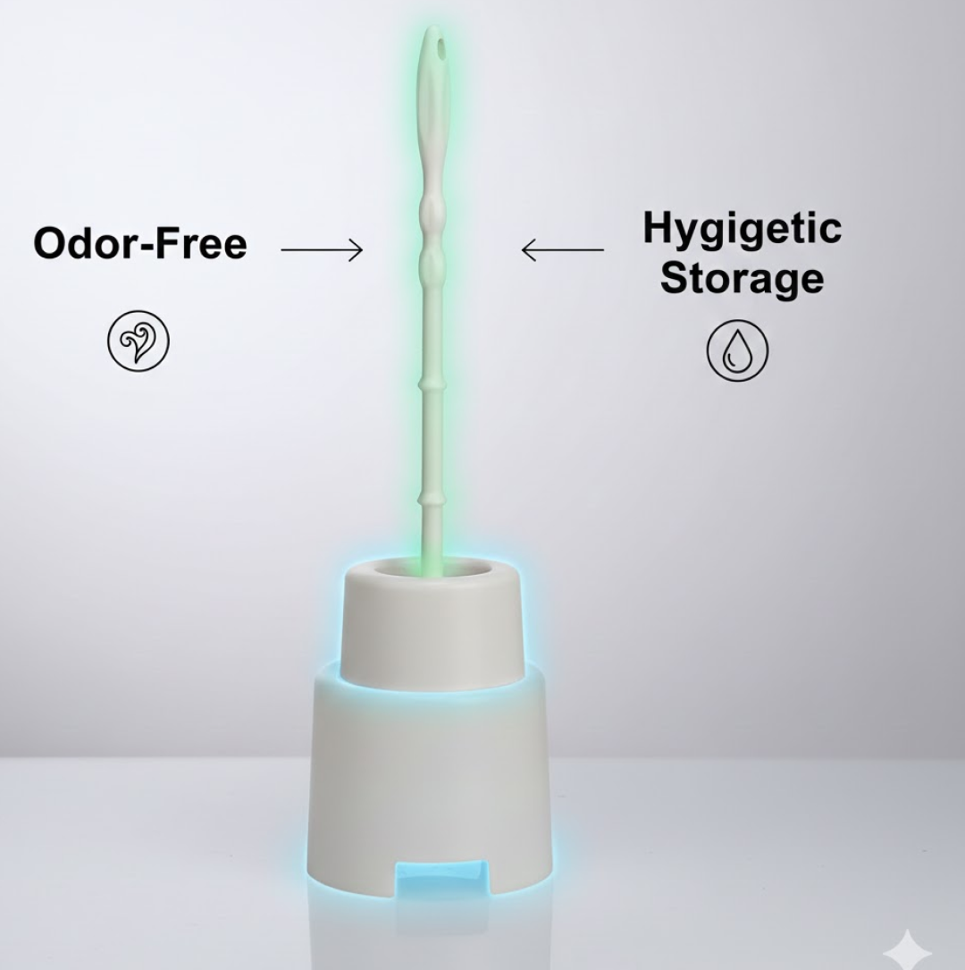 Toilet brush features and parts diagram